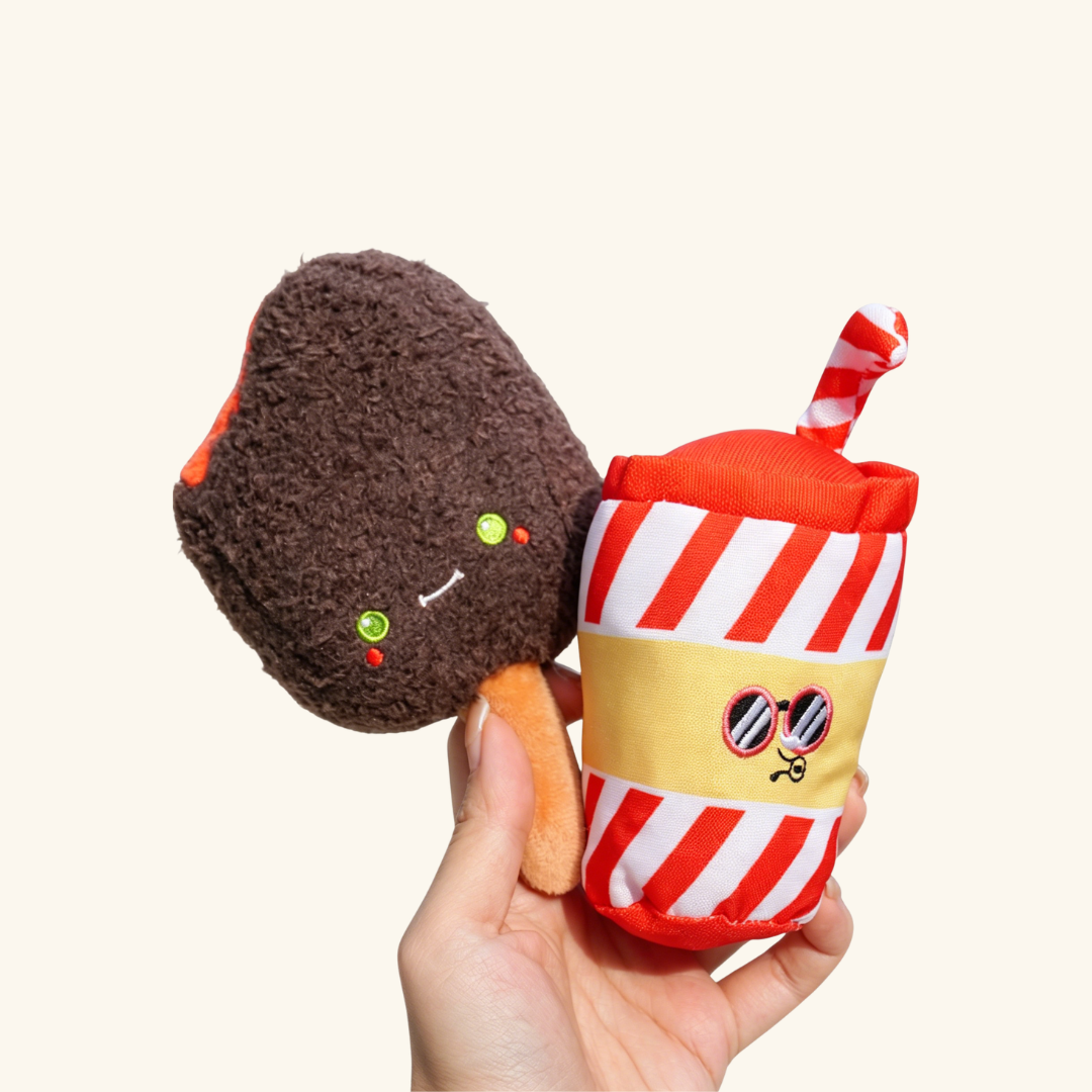 Magnum Ice Cream | Soda Cola | Birthday Cake Pet Sniff Toy for Dog & Cat
