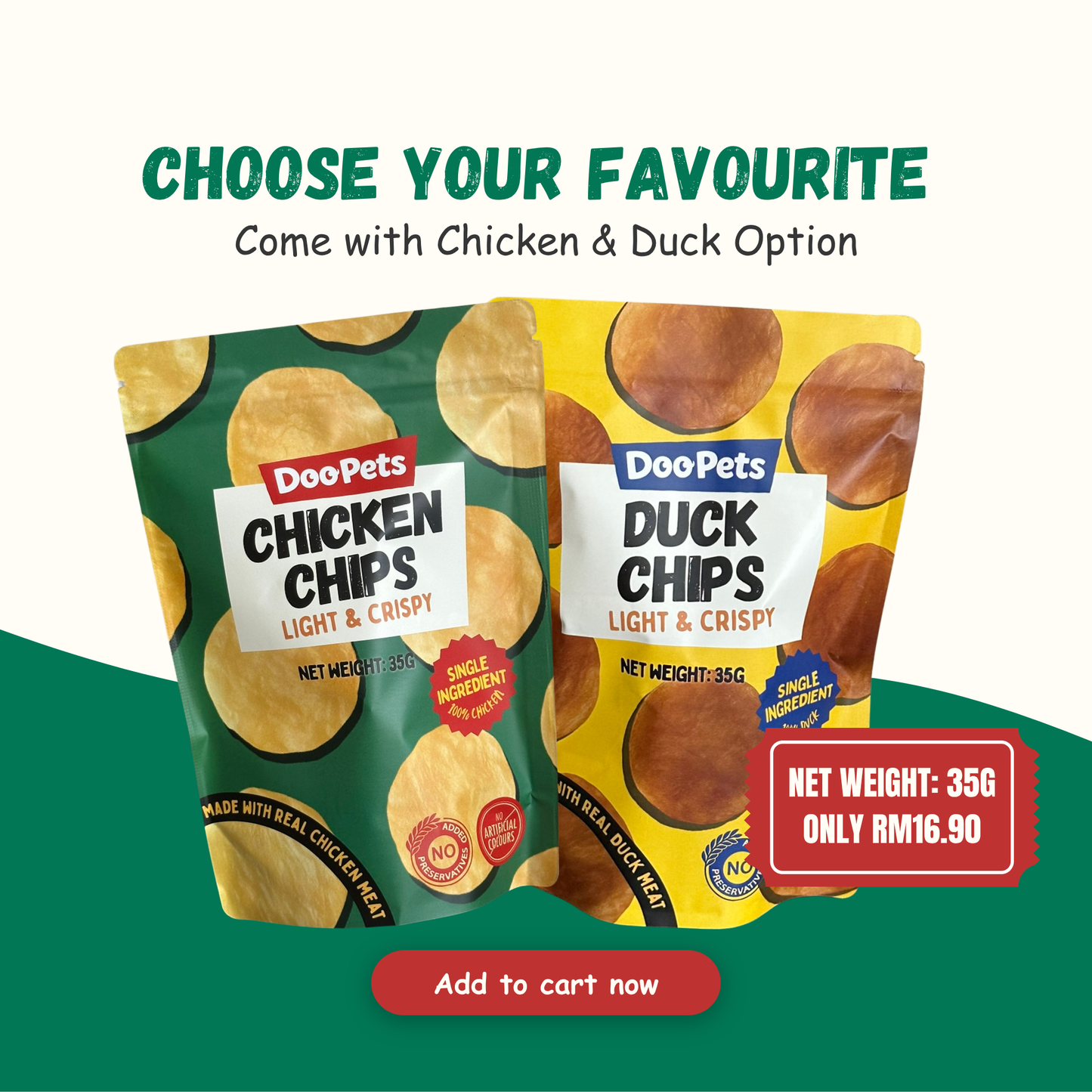 Duck or Chicken Protein Chips