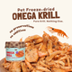 Premium Omega Krill Freeze Dried Pet Food Snacks Treat Cats & Dogs Doo Pets Doopets Dry Good Quality